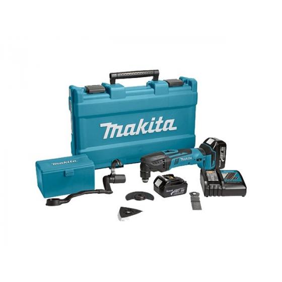 Реноватор (многофункциональный инструмент) аккумуляторный MAKITA DTM 50 RFEX 1 + набор оснастки [DTM50RFEX1]