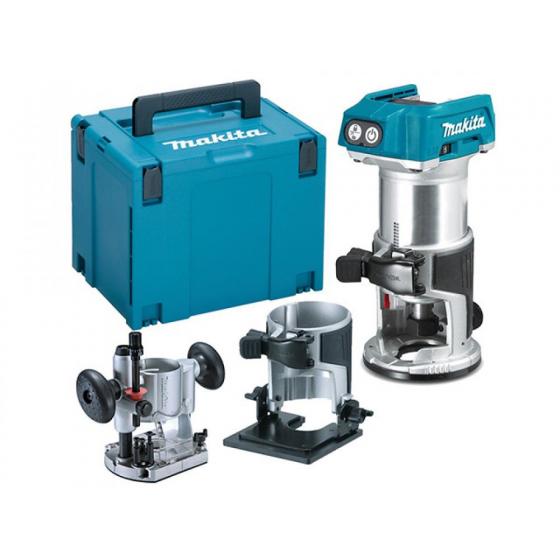 Аккум. фрезер кромочный MAKITA LXT DRT 50 ZJX2 в чем. (18.0 В, БЕЗ АККУМУЛЯТОРА, цанга 8 мм, 30000 об/мин, регул. об.)