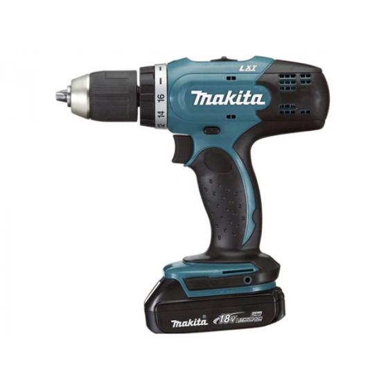 Аккум. дрель-шуруповерт MAKITA LXT DDF 453 SYX5 в кор. (18.0 В, 1 акк., 1.5 А/ч Li-Ion, 2 скор., 42 Нм, шурупы до 10 мм)