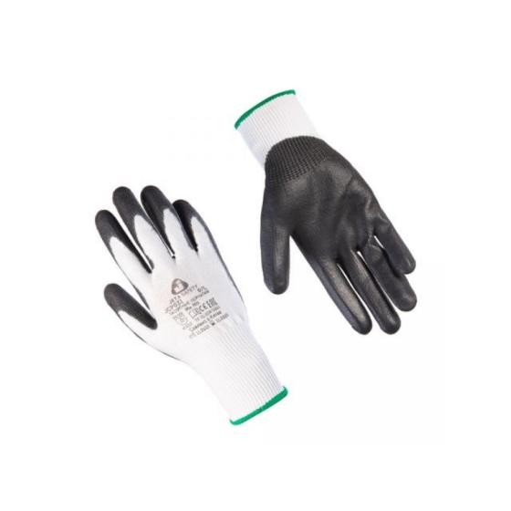 Перчатки с защитой от порезов 3 кл., р-р 9/L, (полиурет. покрыт.) серые/белые, JetaSafety (перчатки стекольщика, антипорезные) (JETA SAFETY)