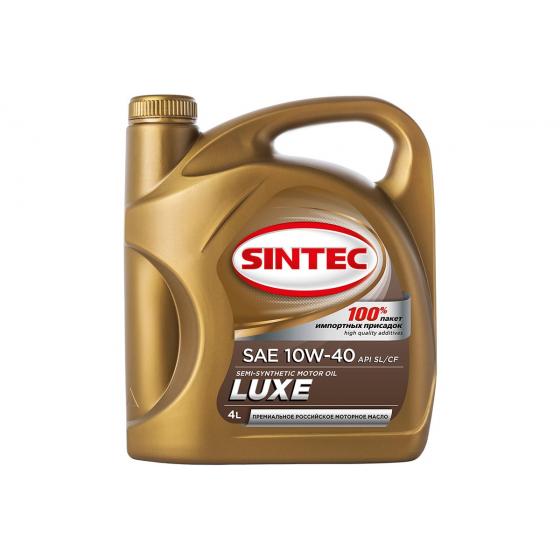 Масло SINTEC Люкс SAE 10W-40 API SL/CF канистра 4л/Motor oil 4l can