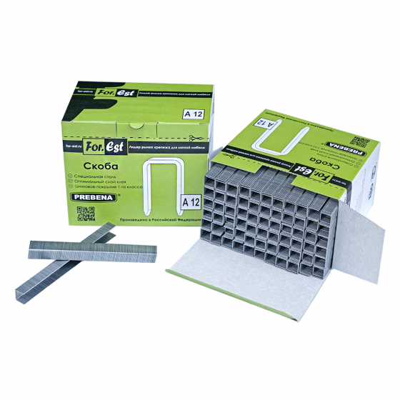 Скоба мебельная А-12 cnk (80/12) тип 80 - 12мм / 16500шт // For-Est