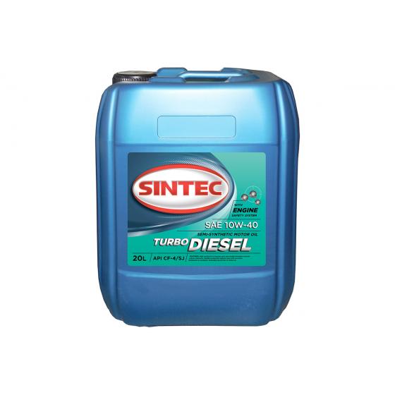 Масло SINTEC Turbo Diesel SAE 10W-40 API CF-4/CF/SJ канистра 20л/Motor oil 20liter can