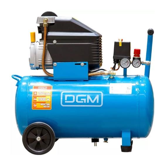 Компрессор DGM AC-152 (260 л/мин, 8 атм, коаксиальный, масляный, ресив. 50 л, 220 В, 1.80 кВт)