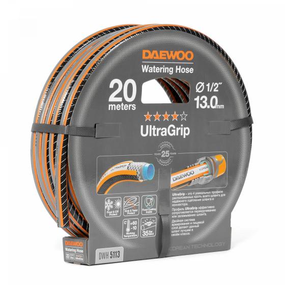 Шланг поливочный 1/2 " (13мм) DAEWOO UltraGrip 20 метров