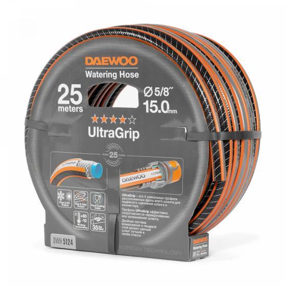 Шланг поливочный 5/8 " (15мм) DAEWOO UltraGrip 25 метров