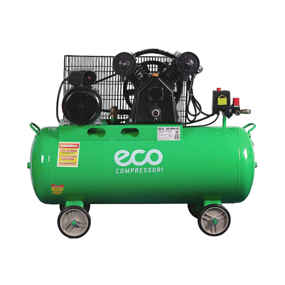 Компрессор ECO AE-1004-22 (380 л/мин, 8 атм, поршневой, масляный, ресив. 100 л, 220 В, 2.20 кВт)