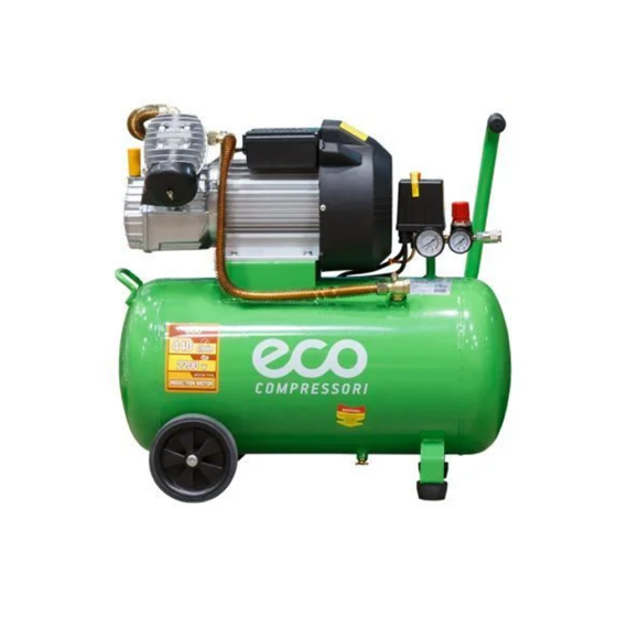 Компрессор ECO AE-502-3 АКЦИЯ! + Масло компрессорное ECO 1л (440 л/мин, 8 атм, коаксиальный, масляный, ресив. 50 л, 220 В, 2.20 кВт)