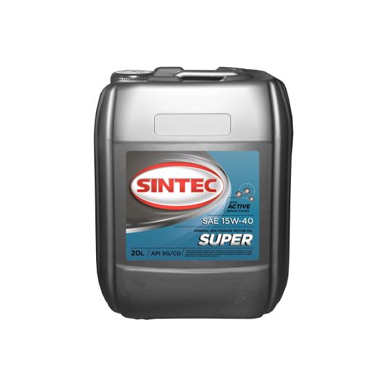 Масло SINTEC Супер SAE 10W-40 API SG/CD канистра 91л 80кг/Motor oil 91liter 80kg can