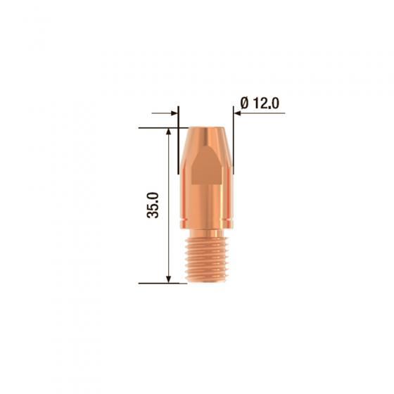 Контактный наконечник Fubag M10х35 мм CuCrZr D=1.6 мм (25 шт.) [FB.CTM10.35-16]
