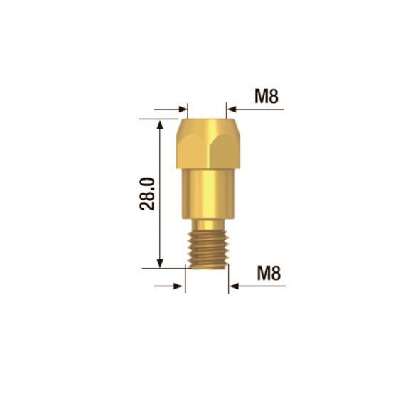 Адаптер контактного наконечника Fubag M8х28 мм (5 шт.) [FB.TA.M8.28]