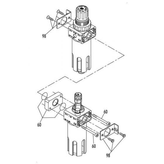 Блок подготовки воздуха FRL-180 G1/4" GAV (Италия)