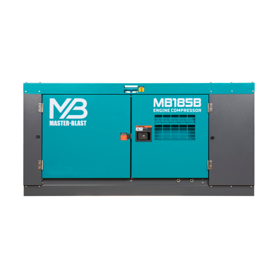 Винтовой дизельный компрессор Master Blast MB-185B-7 на раме