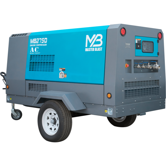 Винтовой дизельный компрессор Master Blast MB-275D+АС с осушителем, на шасси