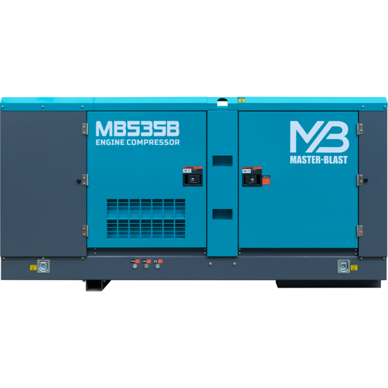 Винтовой дизельный компрессор Master Blast MB-535B-10 на раме