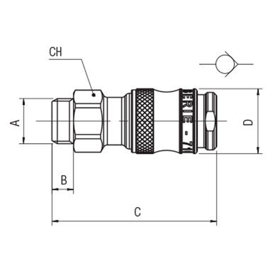 Муфта БРС Aignep 0071100003, с наружной резьбой G1/2"