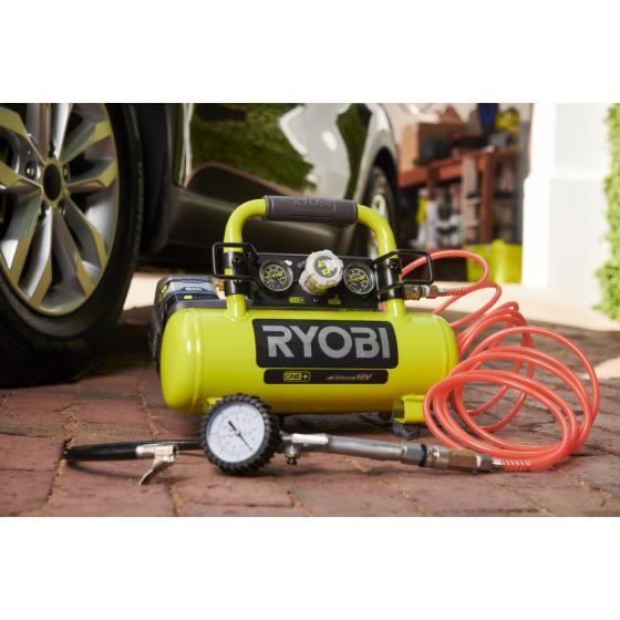 ONE + / Компрессор безмасляный коаксиальный аккумуляторный RYOBI R18AC-0 (без батареи)