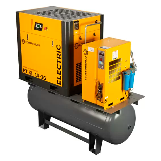 Винтовой компрессор ET-Compressors SL 15-16-500 ES (IP55) на ресивере с осушителем