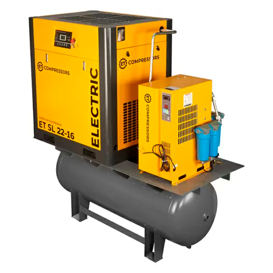 Винтовой компрессор ET-Compressors SL 22-16-500 ES (IP55) на ресивере с осушителем