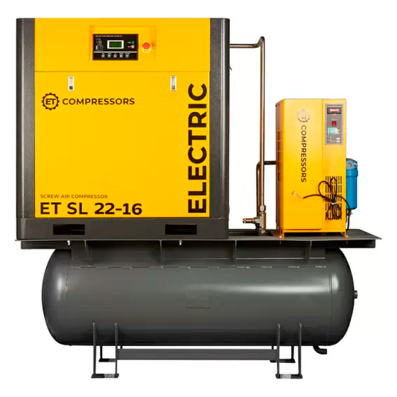 Винтовой компрессор ET-Compressors SL 22-16-500 ES (IP55) на ресивере с осушителем