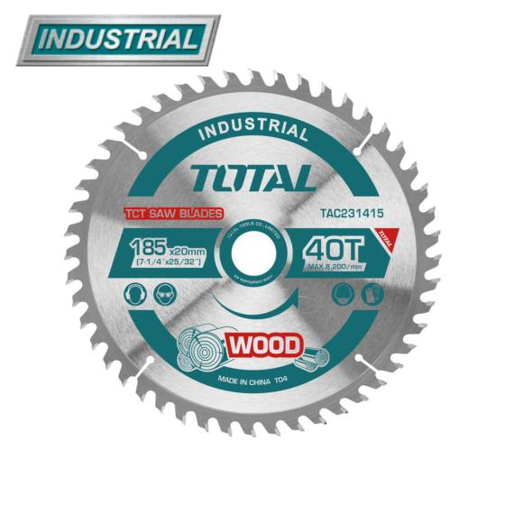 Диск пильный 185x20,0 мм 40 зубьев по дереву TOTAL TAC231415