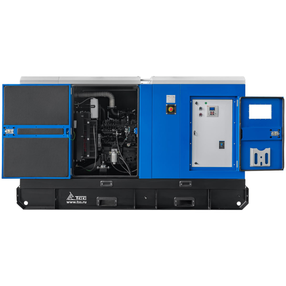 Дизельный генератор ТСС АД-80C-Т400-1РКМ15 в шумозащитном кожухе (генератор TSS-SA-80 SAE 3/11,5 (М1))