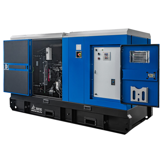 Дизельный генератор ТСС АД-80C-Т400-1РКМ15 в шумозащитном кожухе (генератор TSS-SA-80 SAE 3/11,5 (М1))
